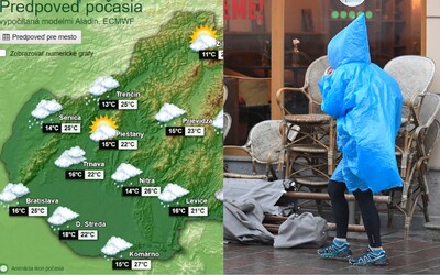MAPA: Intenzívne dažde dnes potrápia celé Slovensko. SHMÚ vydáva početné výstrahy