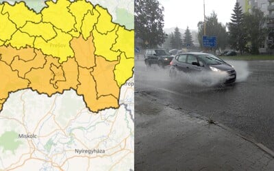 MAPA: Na východe Slovenska zúria supercelárne búrky. SHMÚ vydal výstrahy pred povodňami, upozorňuje na hroziace krúpy