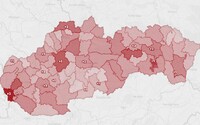 MAPA: Noví nakazení Slováci sú roztrúsení po celej krajine