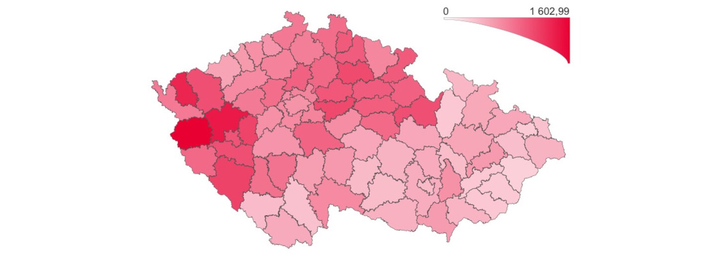 Mapa okresů ČR: Prohlédni si území, které bys po dobu tři týdnů neměl opouštět