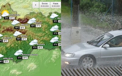 MAPA: Slovensko zasiahne nová vlna superbúrok, jedna časť krajiny sa musí pripraviť na povodne