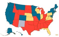 Mapa: Tyto státy USA pravděpodobně zakážou právo na interrupci