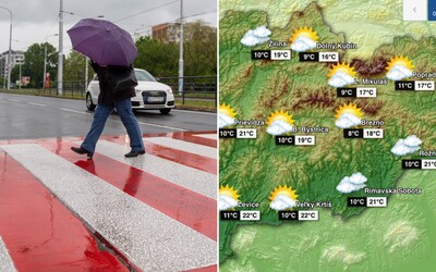 MAPA: Vysoké víkendové teploty zmiernia občasné prehánky. V týchto častiach Slovenska bude pršať