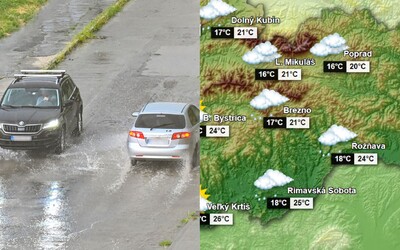 MAPA: Zabudni na letné horúčavy, tento víkend sa na Slovensku poriadne ochladí. V piatok však udrú silné búrky s krúpami