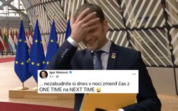 Matovič si vystrelil zo svojej angličtiny: Nezabudnite si zmeniť čas z ONE TIME na NEXT TIME