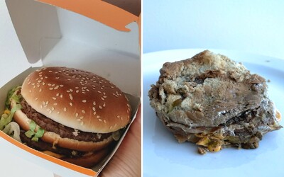 Měsíc jsme skladovali burgery ze známých fastfoodů, abychom zjistili, jestli se objeví plíseň. Takhle nás překvapil Big Mac