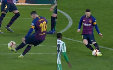 Messimu se za fenomenální hattrick klaněli i fanoušci soupeře. Argentinský génius zničehonic přeloboval brankáře Betisu Messimu se za fenomenální hattrick klaněli i fanoušci soupeře. Argentinský génius zničehonic přeloboval brankáře Betisu