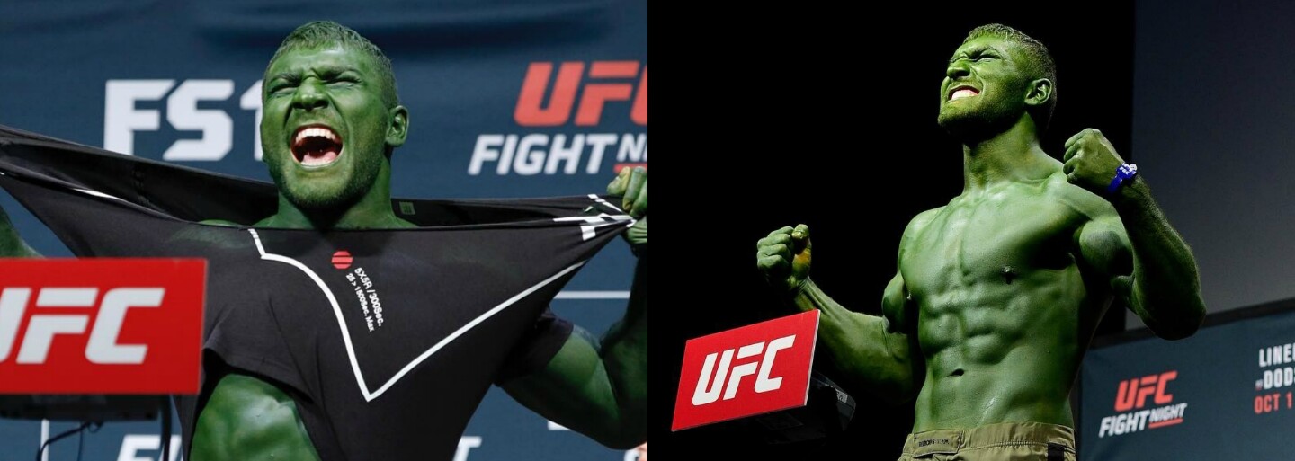 Moldavský bojovník, prezývaný aj Hulk, neostal svojej povesti nič dlžný. Na váženie totiž prišiel od hlavy až po päty zelený