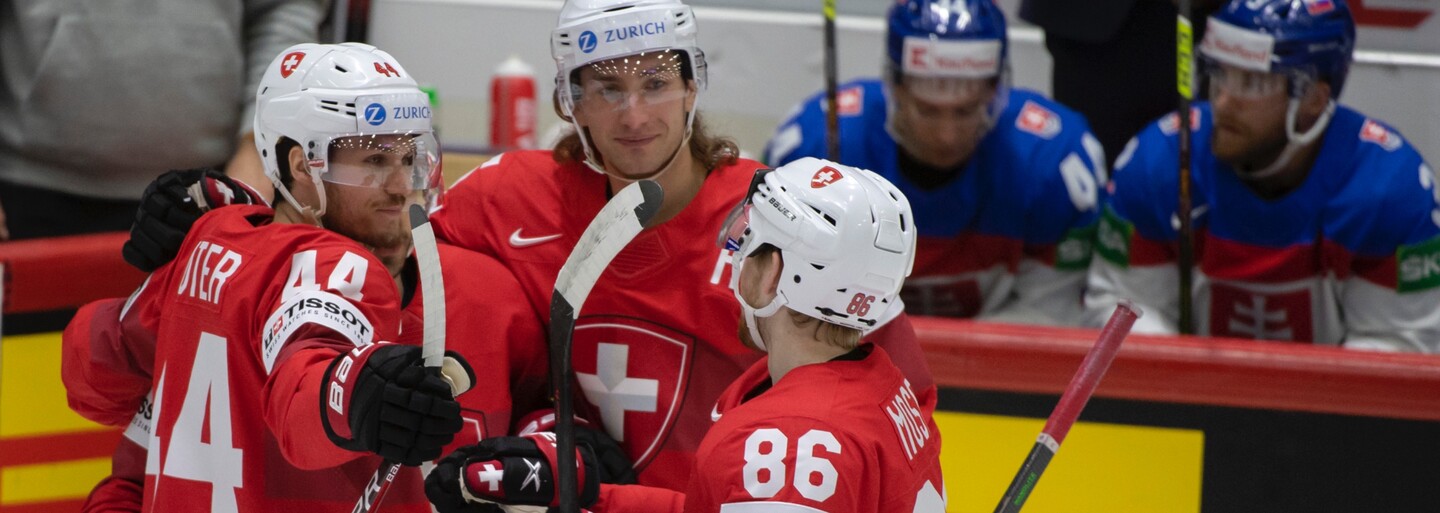 MS 2022 v hokeji: Slovensko prehralo 3 : 5 v dôležitom zápase proti Švajčiarsku. Ide o tretiu prehru v rade