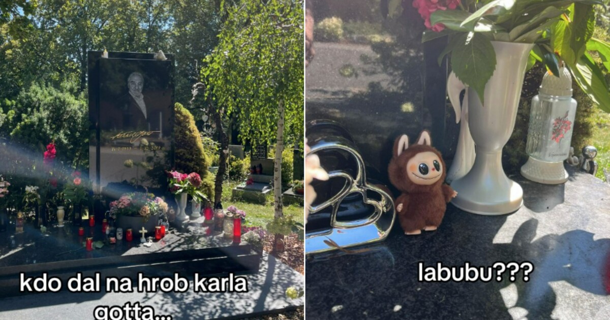 Karel Gott zůstává stále mlád. Labubu trend dorazil i na jeho hrob