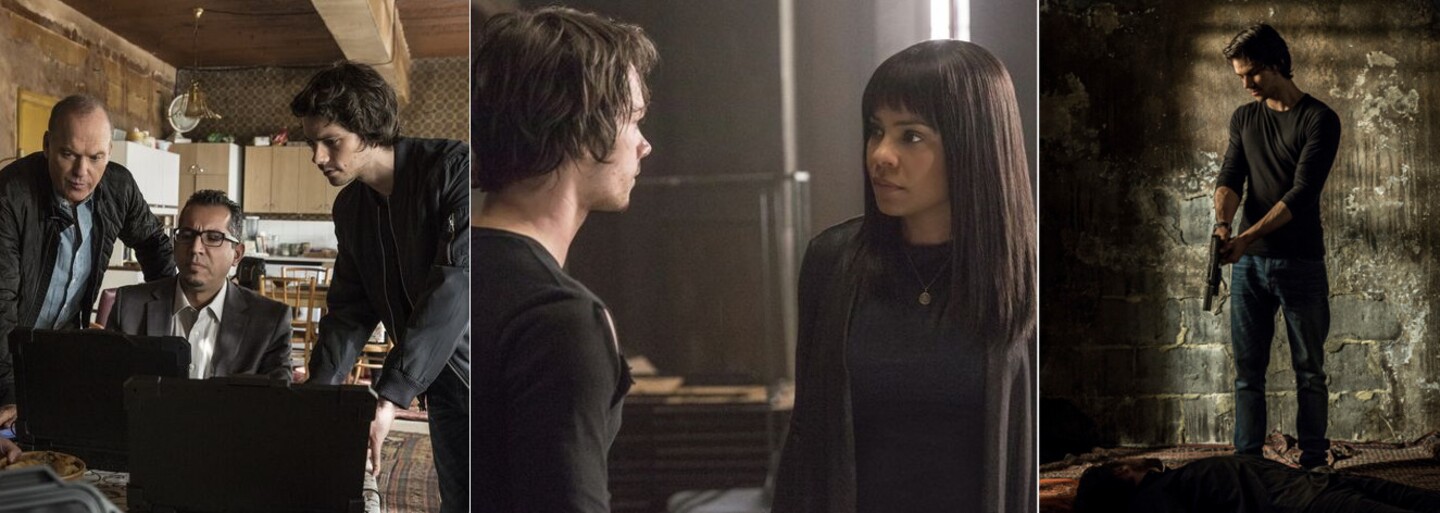 Na lákavých obrázkoch z akčného thrilleru American Assassin proti sebe stoja Michael Keaton, Taylor Kitsch a Dylan O’Brien