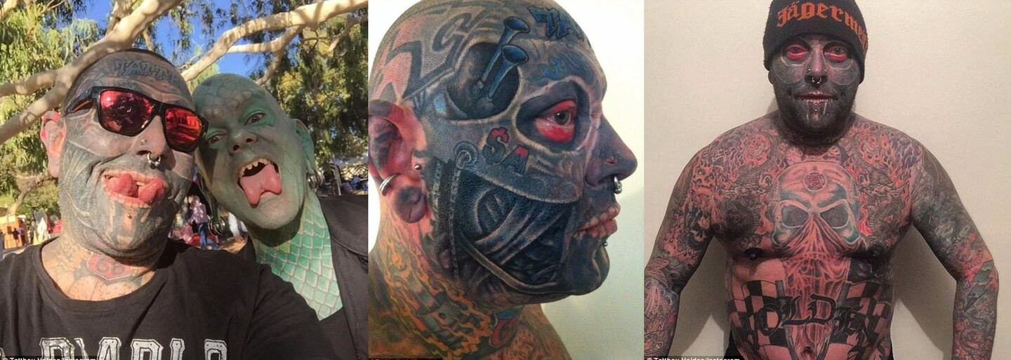 Na tetovania minul už 100-tisíc dolárov a nechal si skrášliť aj oko. Tattboy je pokrytý od hlavy po päty a o kritikoch hovorí, že chcú byť ako on
