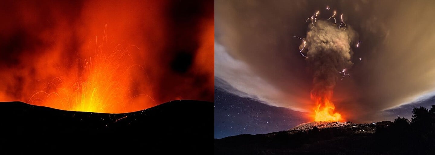 Nádherné přírodní divadlo. Nejvyšší sopka Evropy Etna po dvou letech opět vybuchla