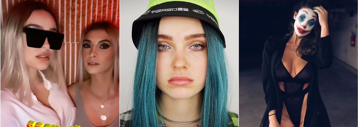 Najlepšie halloweenske kostýmy známych Slovákov: Moma ako Billie Eilish, Naty Kerny sa prezliekla za Kim Kardashian