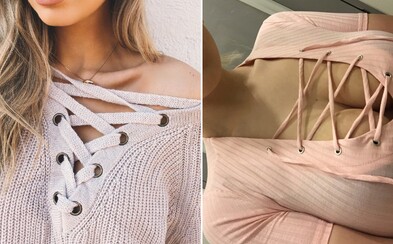 Najväčším trendom prebiehajúceho roka sú šnúrky. Sťahovacie lace-up oblečenie ponúka nevyčerpateľne veľa sexy možností Najväčším trendom prebiehajúceho roka sú šnúrky. Sťahovacie lace-up oblečenie ponúka nevyčerpateľne veľa sexy možností