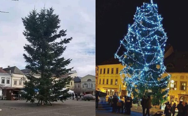 Nejošklivější vánoční stromek roku má Bruntál. Místní se mu smějí, starostu vyděsil
