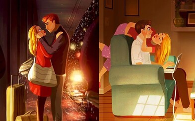 Není nic krásnějšího než být zamilovaný. Ilustrace šikovné umělkyně zachycují společné idylické chvíle Není nic krásnějšího než být zamilovaný. Ilustrace šikovné umělkyně zachycují společné idylické chvíle