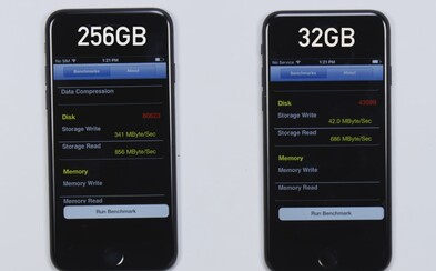 Niečo, o čom Apple nehovorí. 32 GB iPhone 7 obsahuje osemnásobne pomalšie úložisko ako 128 a 256 GB model Niečo, o čom Apple nehovorí. 32 GB iPhone 7 obsahuje osemnásobne pomalšie úložisko ako 128 a 256 GB model