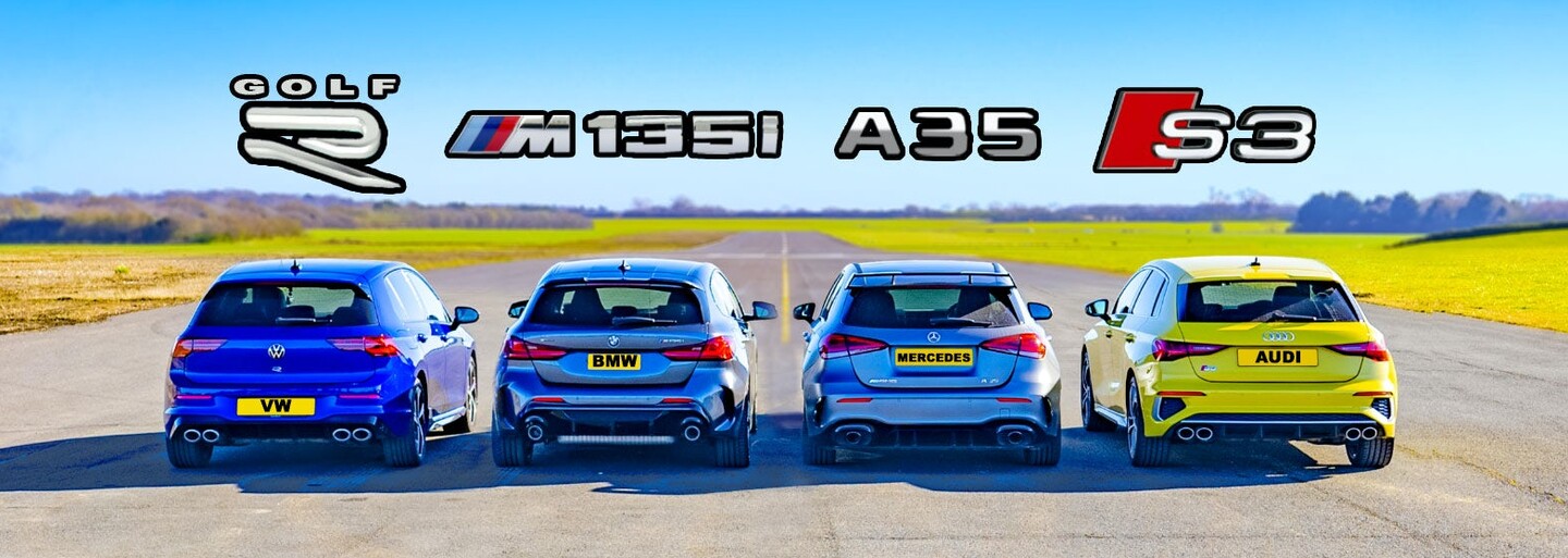 Nový Golf R pri šprintoch doslova rozdrvil konkurenčné Audi, BMW i Mercedes-AMG