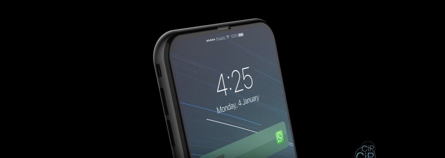 Nový koncept iPhonu 8 ti vyrazí dech. Smartphone nemá téměř žádné rámečky a výbava zahrnuje i Touch Bar