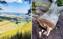 Obľúbenú instagramovú hojdačku pri Žiline niekto zničil. Vo výške 30 metrov si už fotku neurobíš