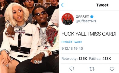 Offsetovi chýba Cardi B. Obľúbený hviezdny pár je tesne pred rozvodom Offsetovi chýba Cardi B. Obľúbený hviezdny pár je tesne pred rozvodom