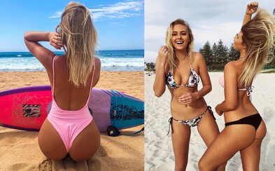 Opálená pokožka, plné dekolty a sexi krivky. Sesterské duo surferiek Ellie a Holly ťa navnadí na leto Opálená pokožka, plné dekolty a sexi krivky. Sesterské duo surferiek Ellie a Holly ťa navnadí na leto