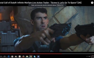 Ozbrojený Michael Phelps řádí ve vesmíru v explozivním hraném traileru na Call of Duty: Infinite Warfare Ozbrojený Michael Phelps řádí ve vesmíru v explozivním hraném traileru na Call of Duty: Infinite Warfare