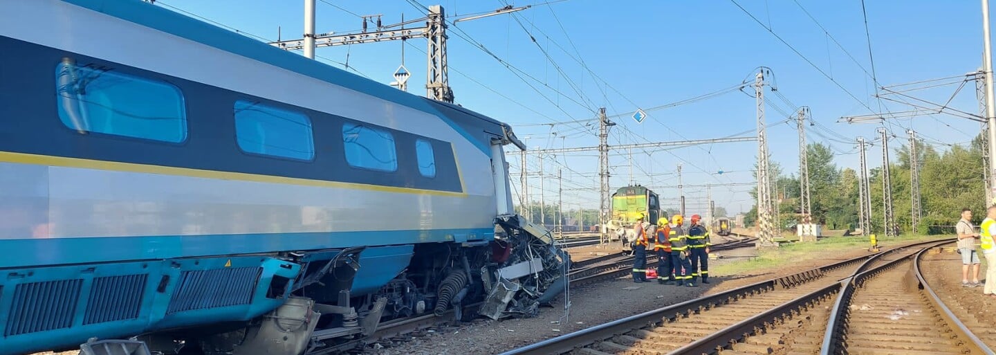 Pendolino se v Bohumíně srazilo s posunovaným vozem, strojvedoucí nepřežil