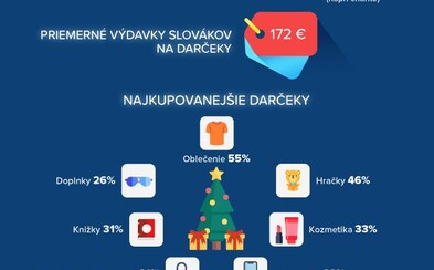 Počas Vianoc minie Slovák o skoro 400 € viac. Najobľúbenejším darčekom je podľa výskumu oblečenie Počas Vianoc minie Slovák o skoro 400 € viac. Najobľúbenejším darčekom je podľa výskumu oblečenie