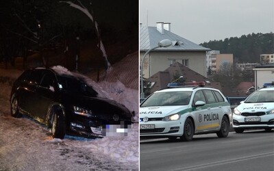 Policajná naháňačka v Prešove. Muž s takmer dvomi promile skončil v betónovom múre