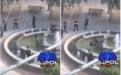 Policajt spacifikoval muža s mačetou jedným rýchlym skokom Policajt spacifikoval muža s mačetou jedným rýchlym skokom
