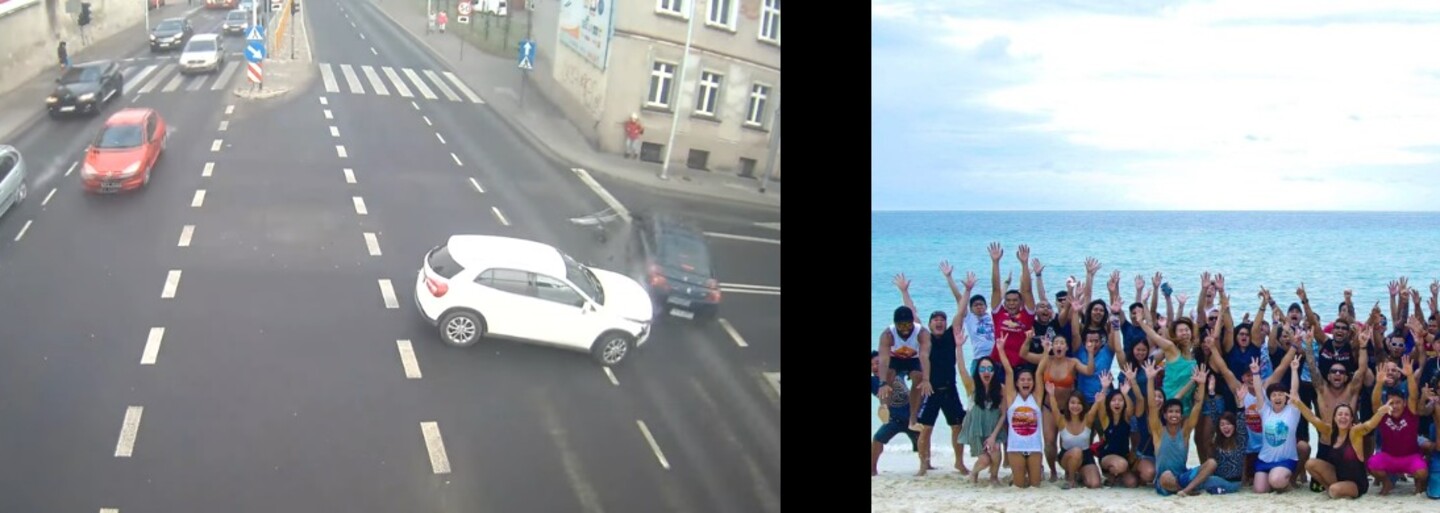 Poľskej žene zachránila život pred rútiacim sa autom pouličná lampa. Ustála aj rýchlosť vozidla a nenechala ho vraziť do budovy