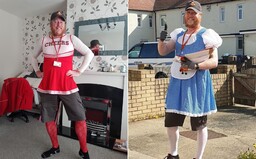 Poštár roznáša zásielky prezlečený ako roztlieskavačka či Achilles. Chce tak rozveseliť ľudí počas koronakrízy