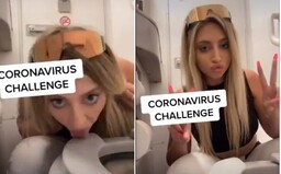 Podívej se na „koronavirus výzvu“, při níž žena líže záchodovou mísu v letadle. Celý svět kritizuje její šílený nápad
