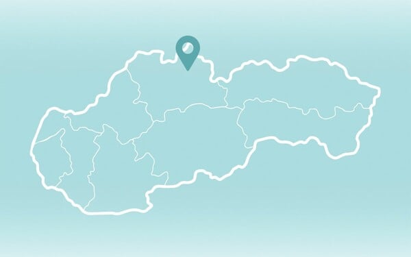 Ktorý okres je vyznačený na slepej mape?