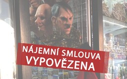 Pražský obchod prodávající masku Hitlera přišel o nájemní smlouvu, vypověděla mu ji radnice