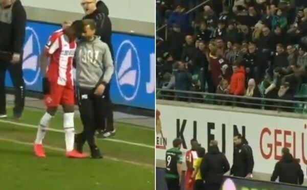 Pryč s nacisty, křičeli fotbaloví fanoušci na rasistu, který vydával opičí zvuky na hráče tmavé pleti