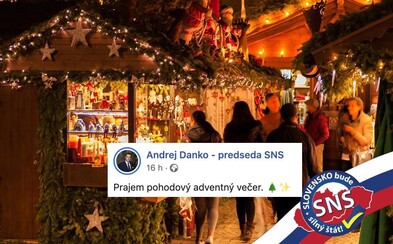 Predseda SNS Andrej Danko praje Slovákom pohodový adventný večer s trikolórou a logom strany na fotke vianočných trhov zo Ženevy Predseda SNS Andrej Danko praje Slovákom pohodový adventný večer s trikolórou a logom strany na fotke vianočných trhov zo Ženevy