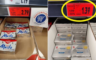 PREHĽAD: Tu stojí lacné maslo o polovicu menej ako zastropované. V supermarketoch na Slovensku sme zistili, ako sa nedať nachytať