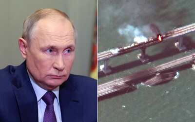 Putin z výbuchu na Kerčskom moste obvinil ukrajinské tajné služby.  Označil to za teroristický čin