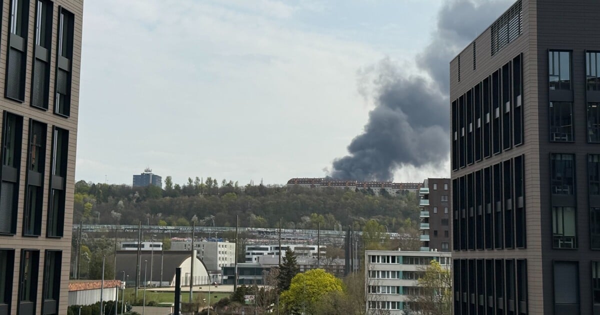AKTUÁLNĚ: V Praze hoří ubytovna. Hasiči evakuují lidi i po žebřících
