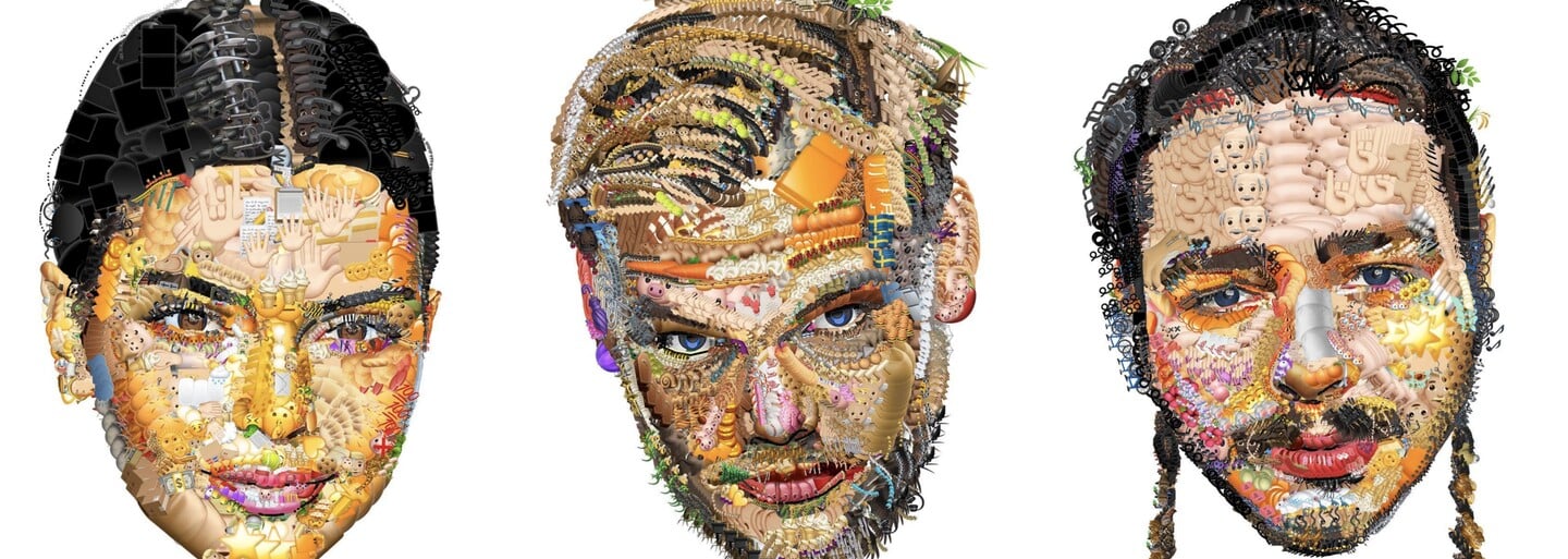 Raper vytváří realistické portréty celebrit jen za pomoci Apple emotikonů