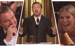 Ricky Gervais na Zlatých glóbusoch zničil DiCapria, Scorseseho, celý Hollywood a obul sa do Apple aj Disney