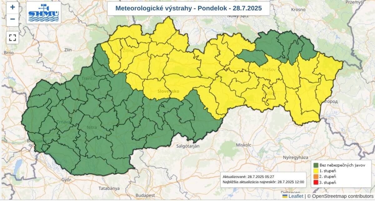SHMU, počasie