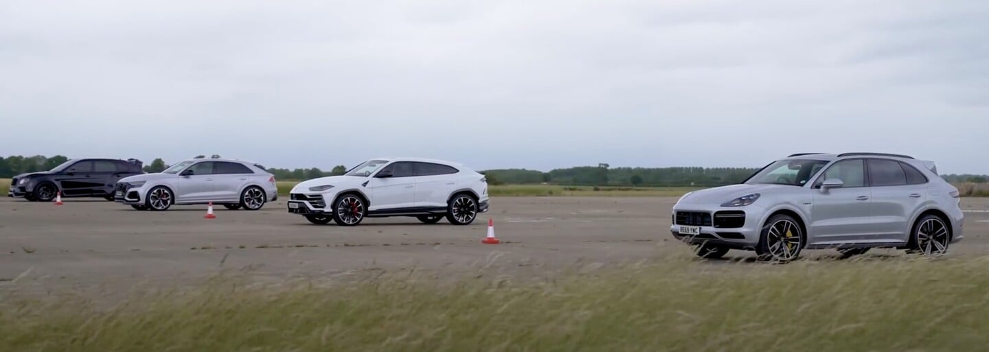 RS Q8, Cayenne Turbo S, Bentayga a Urus. Které koncernové SUV je nejrychlejší?