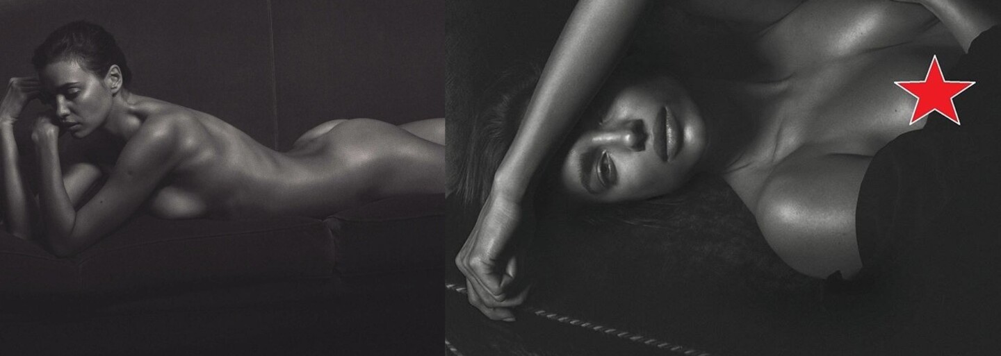 Ruská kráska Irina Shayk vystavuje jej bravúrnu figúru na umeleckých čiernobielych fotografiách