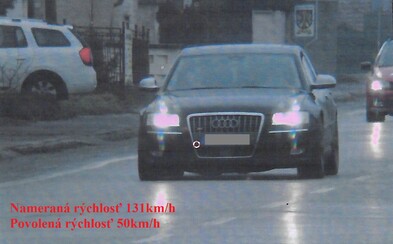 Šialenec na audine sa po dedine rútil rýchlosťou 131 km/h, hrozí mu pokuta 800 eur Šialenec na audine sa po dedine rútil rýchlosťou 131 km/h, hrozí mu pokuta 800 eur