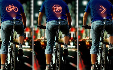 Šikovné zariadenie zlepší vzťah medzi cyklistami a vodičmi. Na chrbát premietne tvoje ďalšie kroky Šikovné zariadenie zlepší vzťah medzi cyklistami a vodičmi. Na chrbát premietne tvoje ďalšie kroky