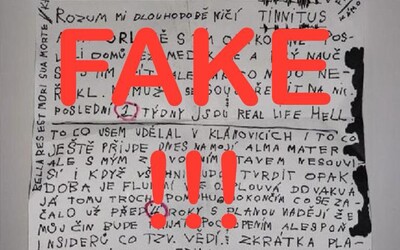 Sítěmi koluje falešný dopis, který měl napsat střelec z filozofické fakulty. Policie před ním varuje